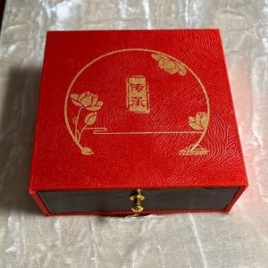 Red Satin Storage Box